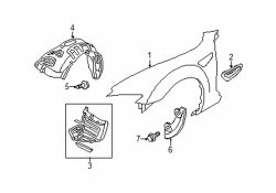 Mazda RX-8 Right Deflector shield | Mazda OEM Part Number FE02-50-4P1B