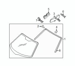 Mazda RX-8  Mirror inside | Mazda OEM Part Number BR5S-69-220B