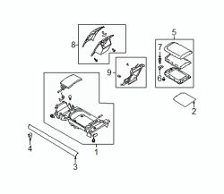 Mazda RX-8  Rear console | Mazda OEM Part Number F151-64-440E-02