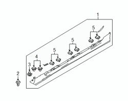 Mazda RX-8 Right Rocker molding | Mazda OEM Part Number F197-51-P40A-87