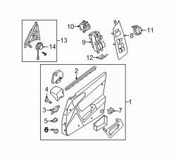 Mazda RX-8 Right Door trim panel | Mazda OEM Part Number FE05-68-420B-34