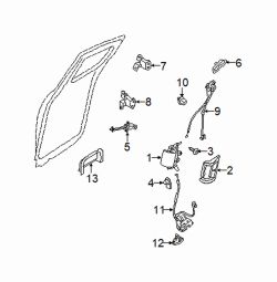 Mazda RX-8 Left Lower hinge | Mazda OEM Part Number F151-72-210B