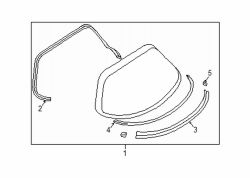 Mazda RX-8 Left Weatherstrip gasket | Mazda OEM Part Number F151-50-6G6A