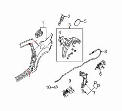 Mazda RX-8  Opener assy bracket | Mazda OEM Part Number F151-56-83XD