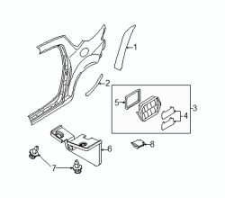 Mazda RX-8 Right Deflector rivet | Mazda OEM Part Number B092-51-833