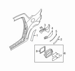 Mazda RX-8 Right Molding | Mazda OEM Part Number FF19-51-PL1A-67