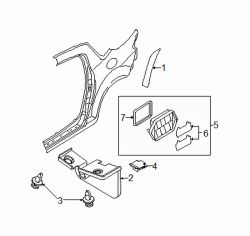 Mazda RX-8 Right Deflector clip | Mazda OEM Part Number F151-50-B11B