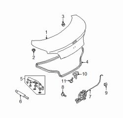 Mazda RX-8  Trunk lid | Mazda OEM Part Number F1Y7-52-61X