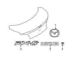Mazda RX-8  Nameplate | Mazda OEM Part Number F151-51-710B