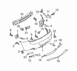 Mazda RX-8  Bumper cover mount bolt | Mazda OEM Part Number 9986-50-516