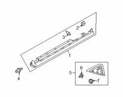 Mazda 5 Left Pillar molding retainer clip | Mazda OEM Part Number C235-51-SJ3C