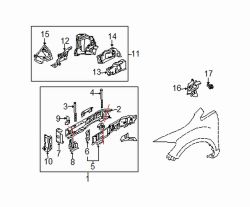 Mazda CX-7 Right Front panel | Mazda OEM Part Number EG21-53-220B