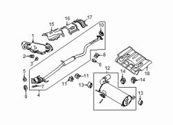 Mazda CX-7  Muffler | Mazda OEM Part Number L533-40-100C