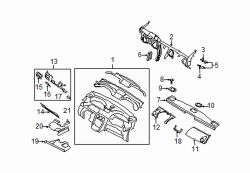 Mazda CX-7  Upper crash pad | Mazda OEM Part Number EG21-60-360B-02