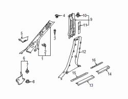 Mazda CX-7 Right Lwr ctr plr trim | Mazda OEM Part Number EG21-68-220C-34