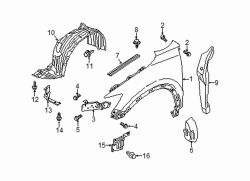 Mazda CX-5 Right Fender liner screw | Mazda OEM Part Number 9CF6-00-516B