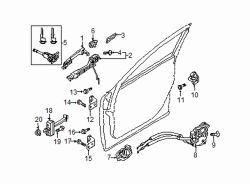 Mazda CX-5 Left Upper hinge | Mazda OEM Part Number KD53-59-210