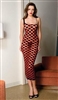 Checkered Long Gown W/ Spaggeti Straps * P14D259