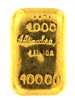 A. Afinadora Portugal 100 Grams Cast 24 Carat Gold Bullion Bar 999.9/1000 Pure Gold