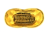 Chow Tai Fook, Hong Kong - Sycee Yuanbao 1/2 Tael (18.71 Gr.) Cast 24 Carat Gold Bullion Boat Bar 999.9 Pure Gold