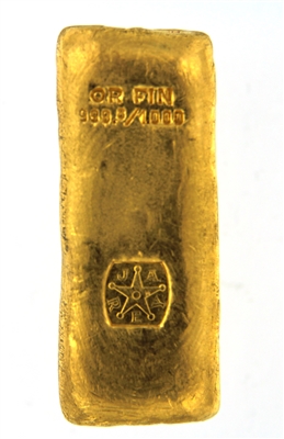 J. A. REY & Co 200 Grams Cast 24 Carat Gold Bullion Bar 999.8/1000 Pure Gold