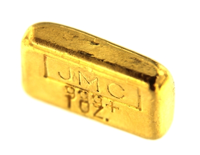 Johnson Matthey, Canada & Tucson Gold Mines 1 Ounce Cast 24 Carat Gold Bullion Bar 999 Pure Gold
