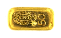 Johnson Matthey & Pauwels 50 Grams Cast 24 Carat Gold Bullion Bar 999.9 Pure Gold