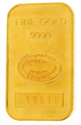 Johnson Matthey & Pauwels - Banque GÃ©nÃ©rale 20 grams Minted 24 Carat Gold Bullion Bar 999.9 Pure Gold
