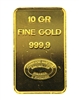 Johnson Matthey & Pauwels - Kredietbank S.A Luxembourgeoise 10 Grams Minted 24 Carat Gold Bullion Bar 999.9 Pure Gold