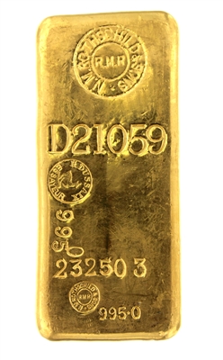 N.M Rothschild & Sons - R. Dussaix - 1 Kilogram Cast 24 Carat Gold Bullion Bar 995.0 Pure Gold