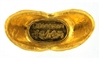 Chinese Sycee Yuanbao 1 Tael (37.42 Gr.) Cast 24 Carat Gold Bullion Boat Bar (1.203 Oz.) 999.9 Pure Gold