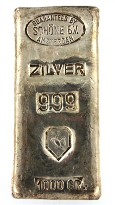 SchÃ¶ne Edelmetaal 1 Kilogram Cast 24 Carat Silver Bullion Bar 999 Pure Silver
