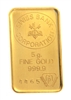 Swiss Bank Corporation 5 Grams Minted 24 Carat Gold Bullion Bar 999.9 Pure Gold