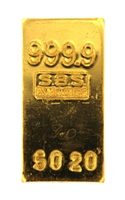 SociÃ©tÃ© de Banque Suisse S.A (S.B.S) 50,20 Grams 24 Carat Gold Bullion 999.9 Pure Gold