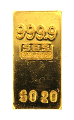 SociÃ©tÃ© de Banque Suisse S.A (S.B.S) 50,20 Grams 24 Carat Gold Bullion 999.9 Pure Gold