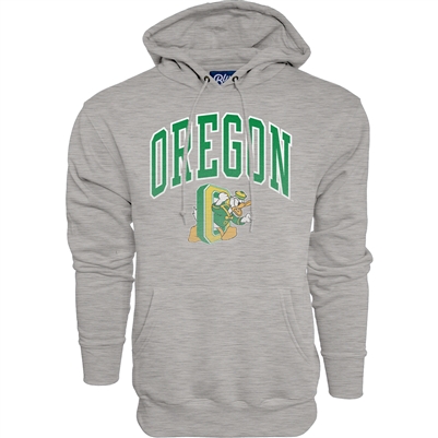 Oregon Ducks Vintage Logo Hood Grey