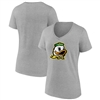 Oregon Ducks Women's Fanatics Mascot V-Neck Tee Grey