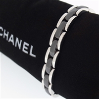 Chanel Ultra Black Ceramic Bracelet White Gold