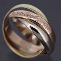 Cartier 3 Bands Trinity Ring 3 Gold