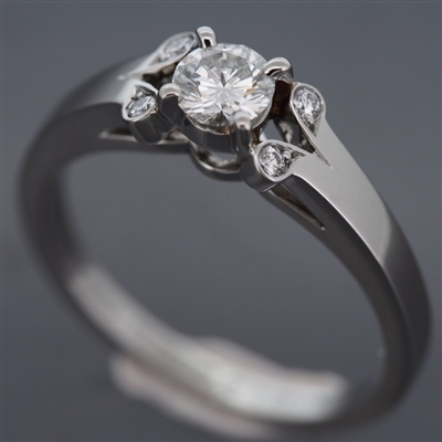 Cartier Ballerine Solitaire Diamond Ring Platinum