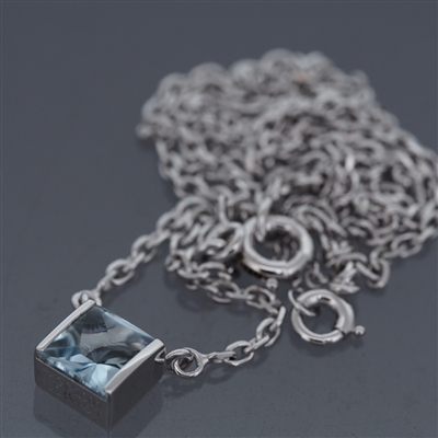 Cartier Tank Aquamarine Pendant White Gold