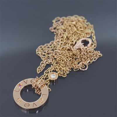 Cartier Circle Love Necklace 2010 LE Rose Gold
