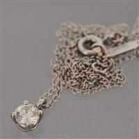 Tiffany Solitaire Diamond Necklace Platinum 950