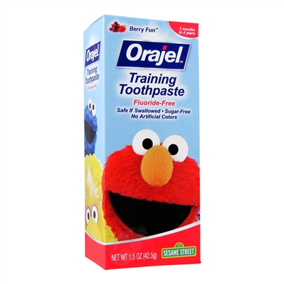 Elmo Fluoride-Free Training Toothpaste Berry Fun - 1.5 oz. (Orajel)