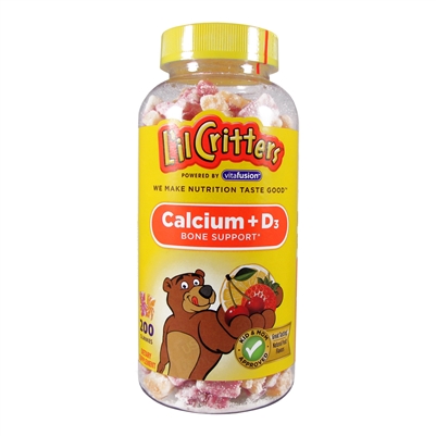 Calclium + Vitamin D3 - 200 gummy bears (L'il Critters)