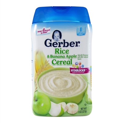 Rice & Banana Apple Cereal 6 pack - 8 oz. (Gerber)