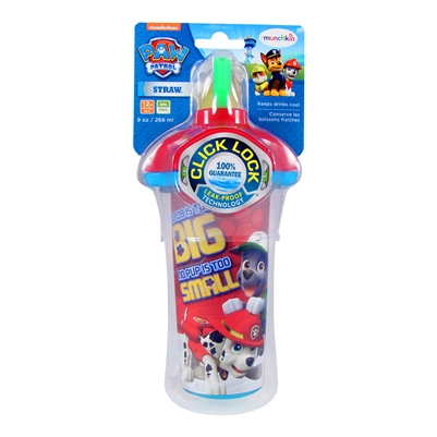 Paw Patrol Click Lock Insulated Straw Cup - 9 oz (Munchkin)