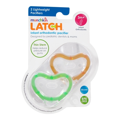 LATCH Lightweight Pacifiers 2 Pack 3m+ (Munchkin)