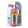 Foogo Vacuum Insulated Straw Bottle Watermelon and Green - 10 oz. (Thermos)