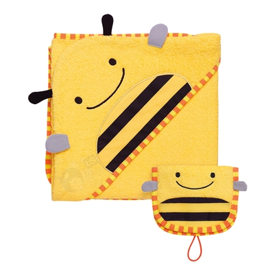 Zoo Hooded Towel & Mitt Set Bee (Skip Hop)